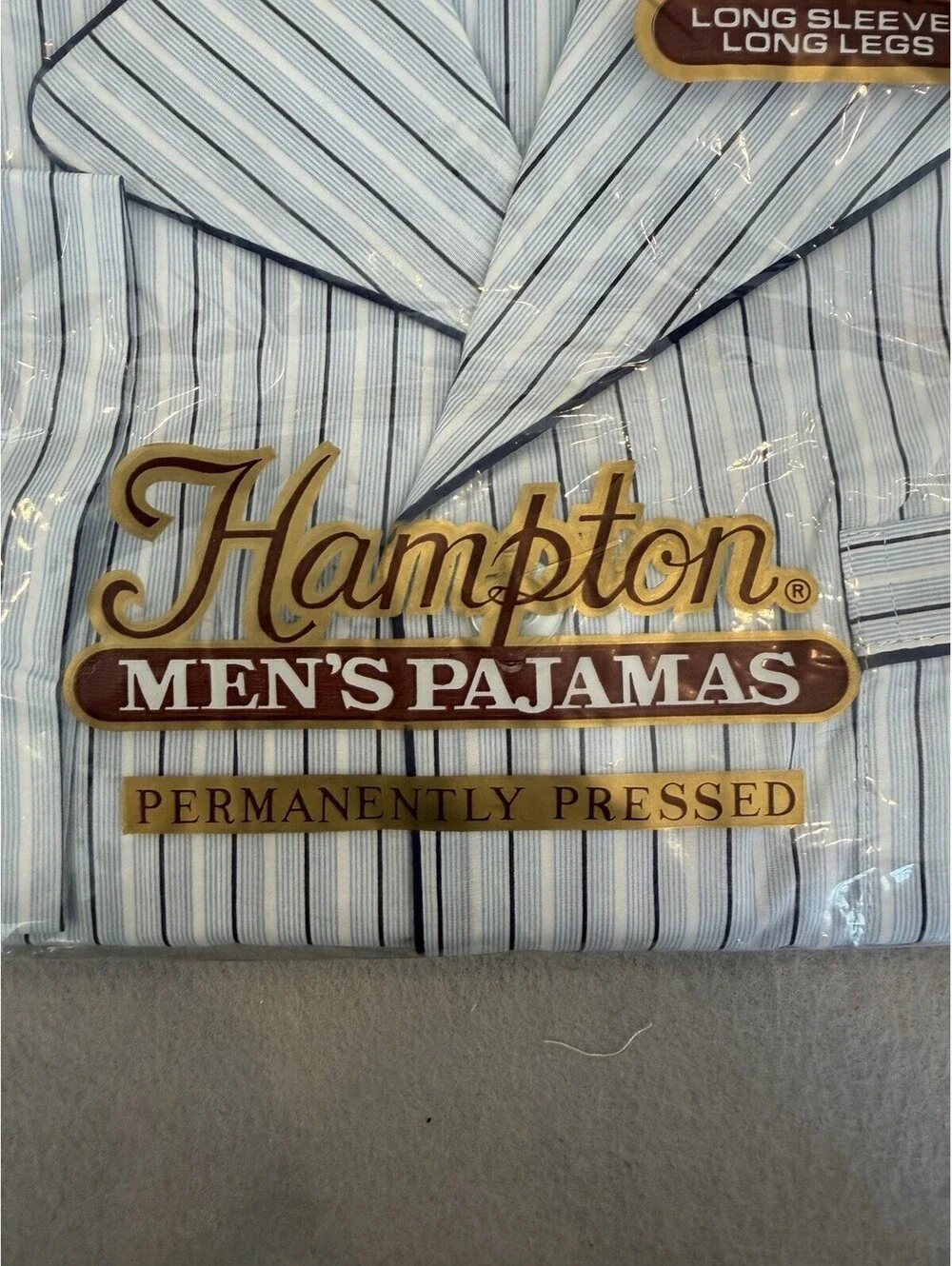Vtg Hampton Men’s Large Pajamas Long Sleeves Long Legs Large New Sealed